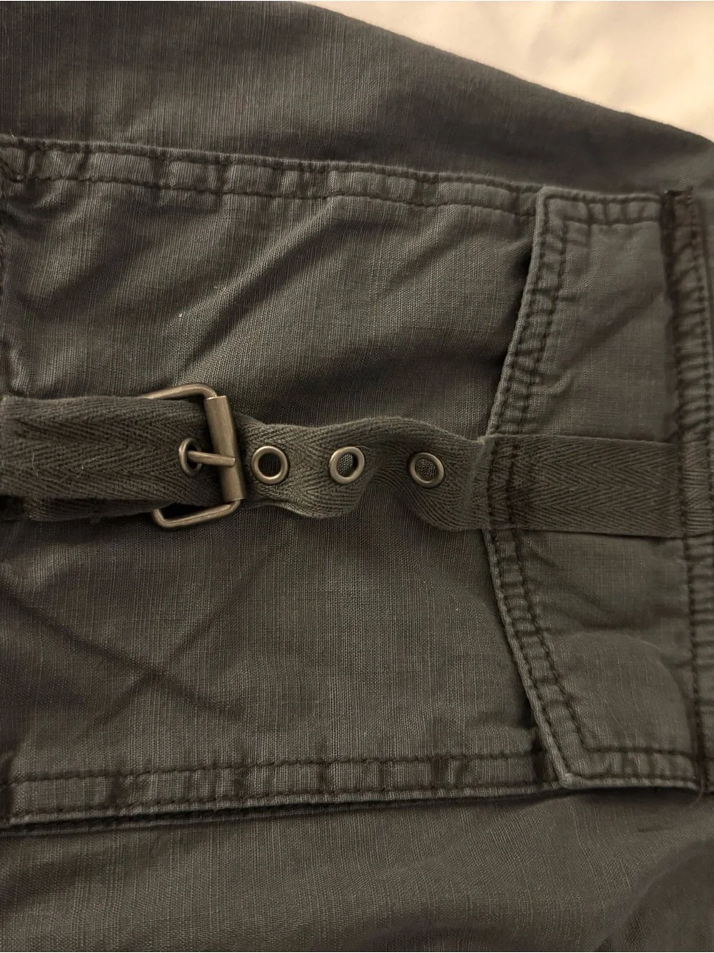 Free People dark blue Cargo Mini Skirt with Buckle Strap